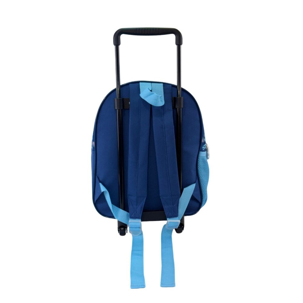 Trolley escolar Disney Stitch azul con asa telescópica y ruedas - 3