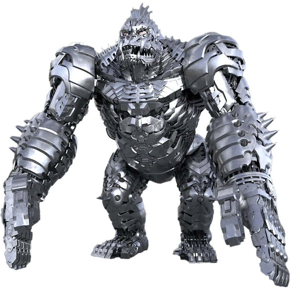 Figura King Chrome Armosaurus cromada con armadura y púas