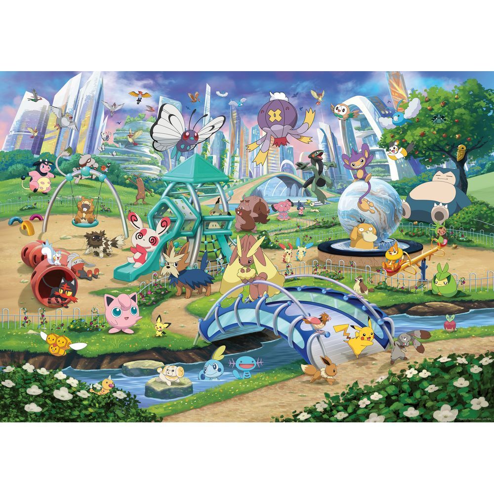 Puzzle de 1000 piezas de Eevee en un parque Pokémon