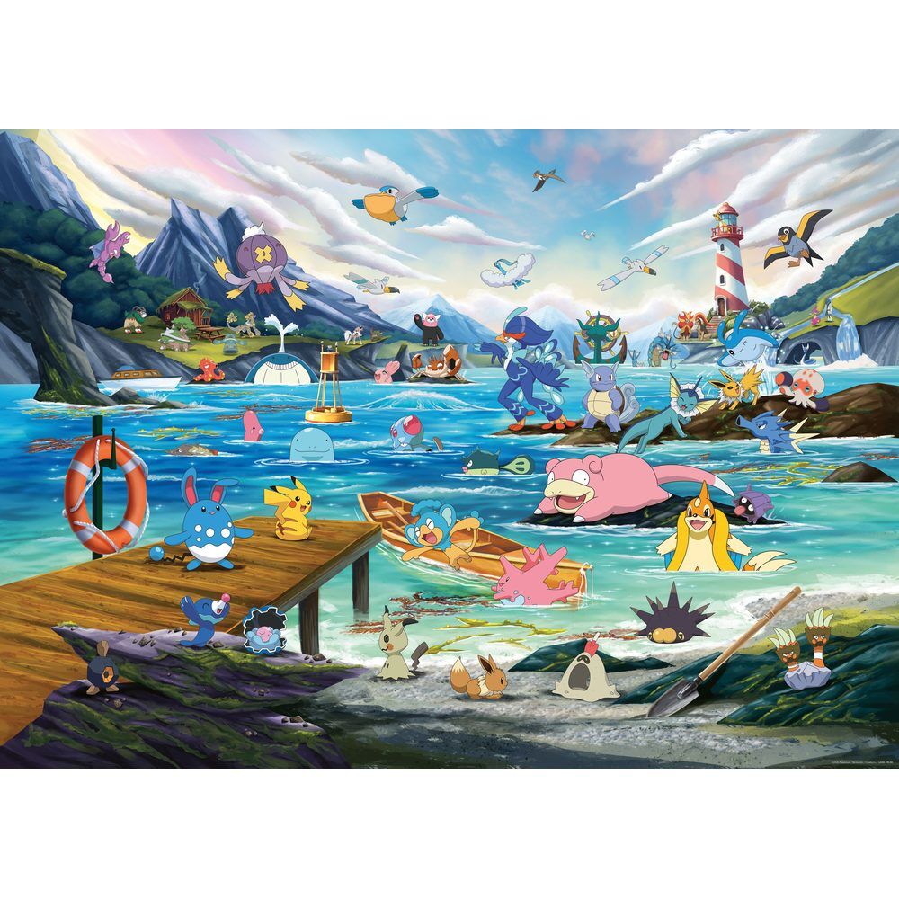 Puzzle Pokémon de 1000 piezas con Vaporeon junto al mar - 2