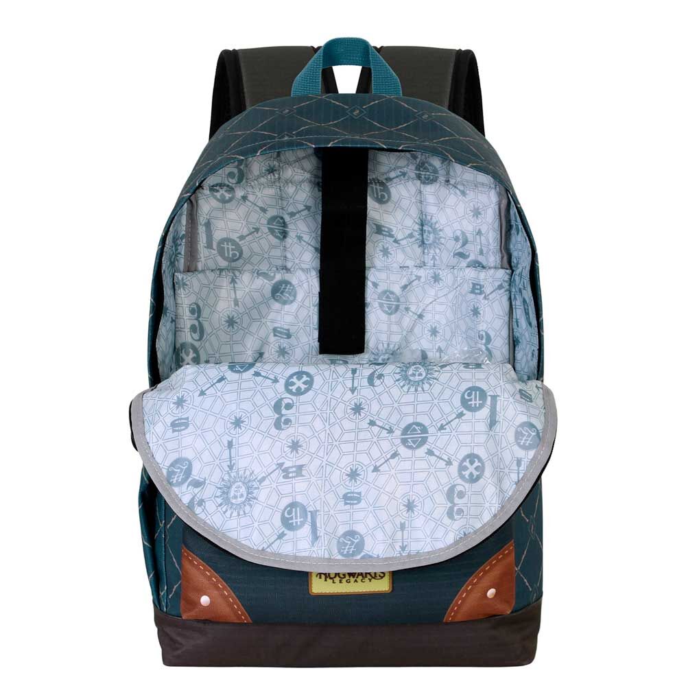 Mochila Ravenclaw de Harry Potter azul verdosa con escudo y bolsillo frontal - 4