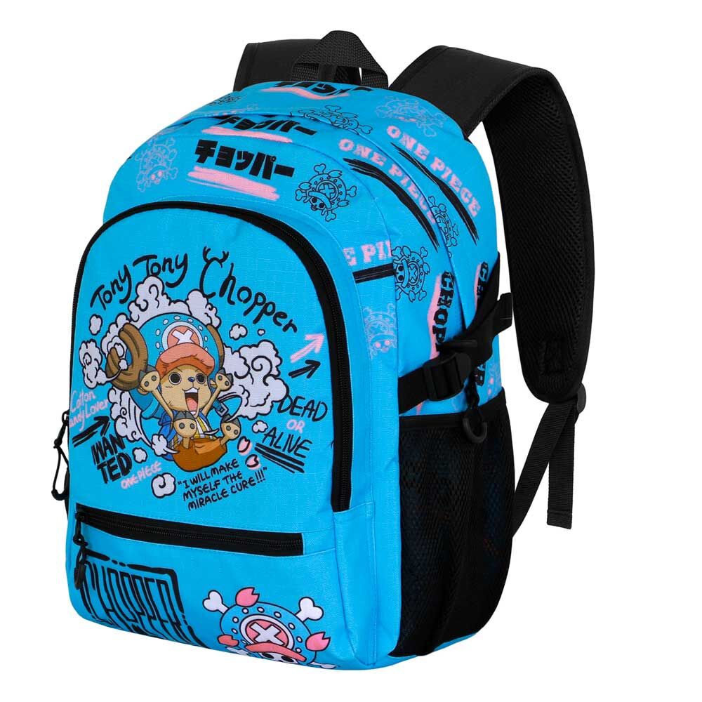 Mochila azul de Chopper de One Piece con bolsillos delanteros - 4