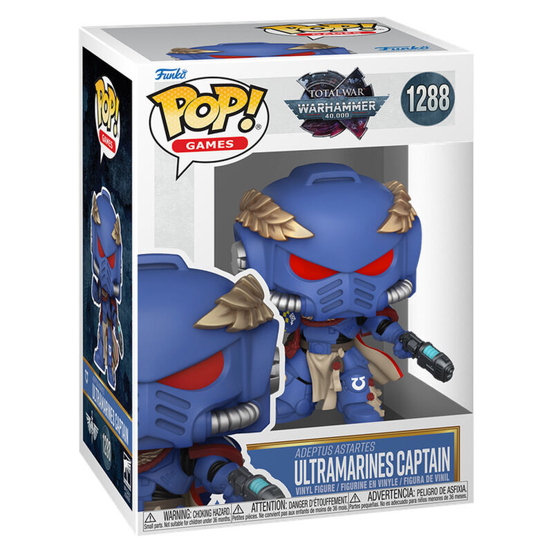 Figura Funko POP! Warhammer Captain Justain con armadura azul - 2