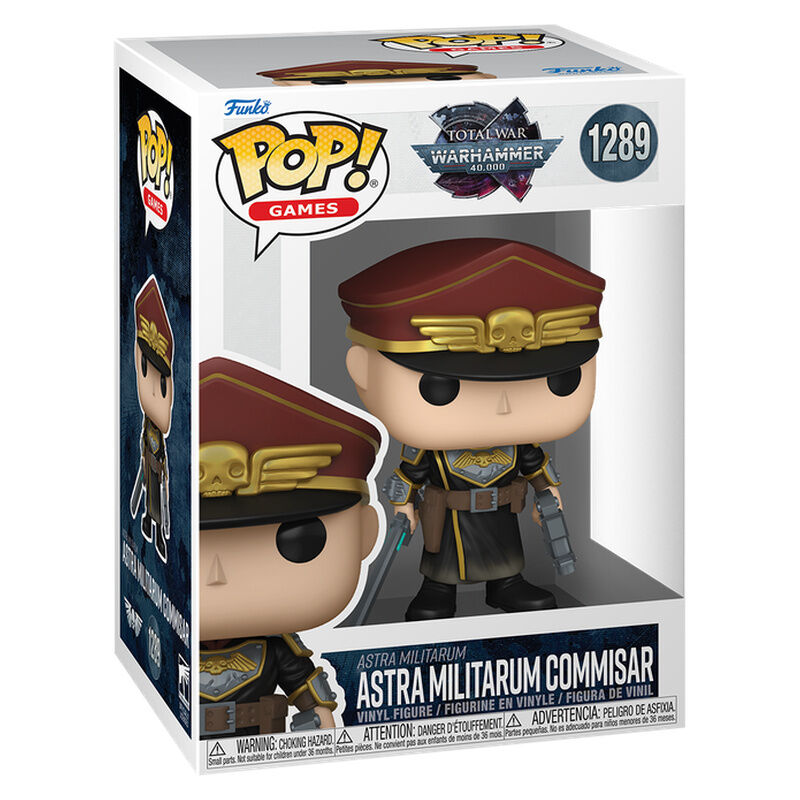 Figura Funko POP! Warhammer Astra Militarum Commisar con gorra roja y espada - 2