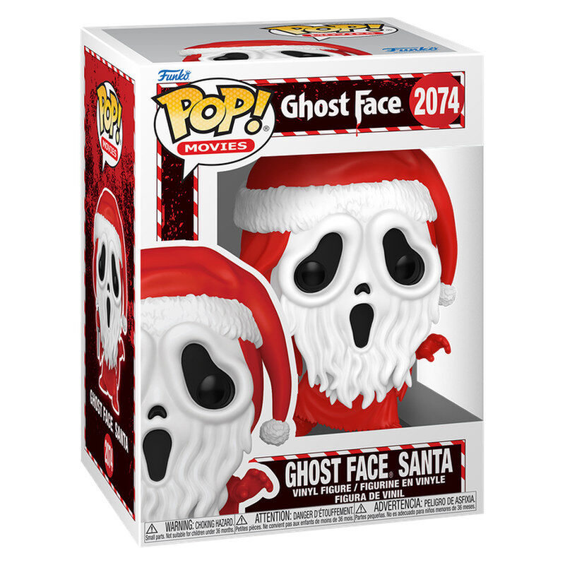 Figura Funko POP! Ghost Face Santa con gorro rojo y cuchillo - 2