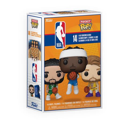 Calendario de Adviento Funko Pocket Pop NBA con diseño de cancha de baloncesto - 2