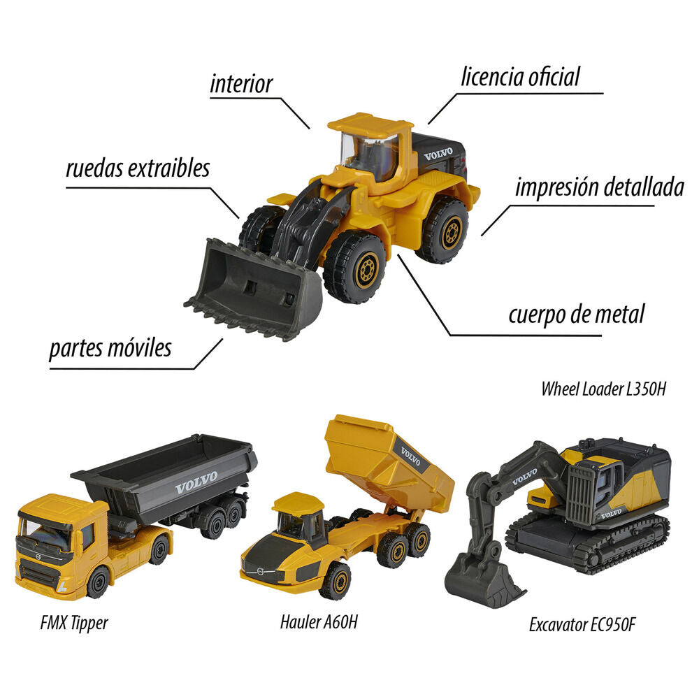Set Majorette de cinco vehículos de construcción Volvo - 4