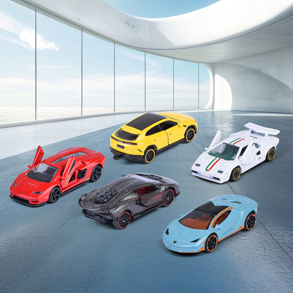 Set MAJORETTE de cinco coches Lamborghini de colores variados - 13