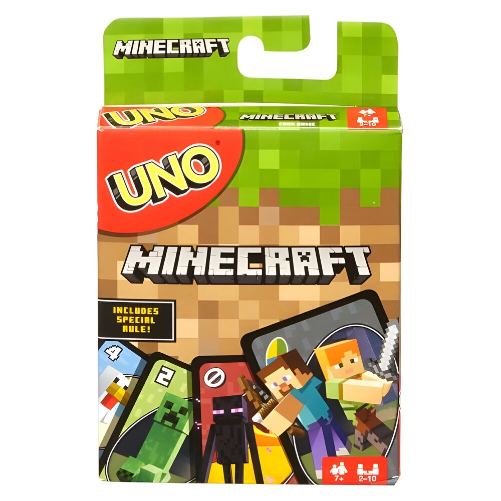 Juego de cartas UNO Minecraft con baraja de 112 tarjetas