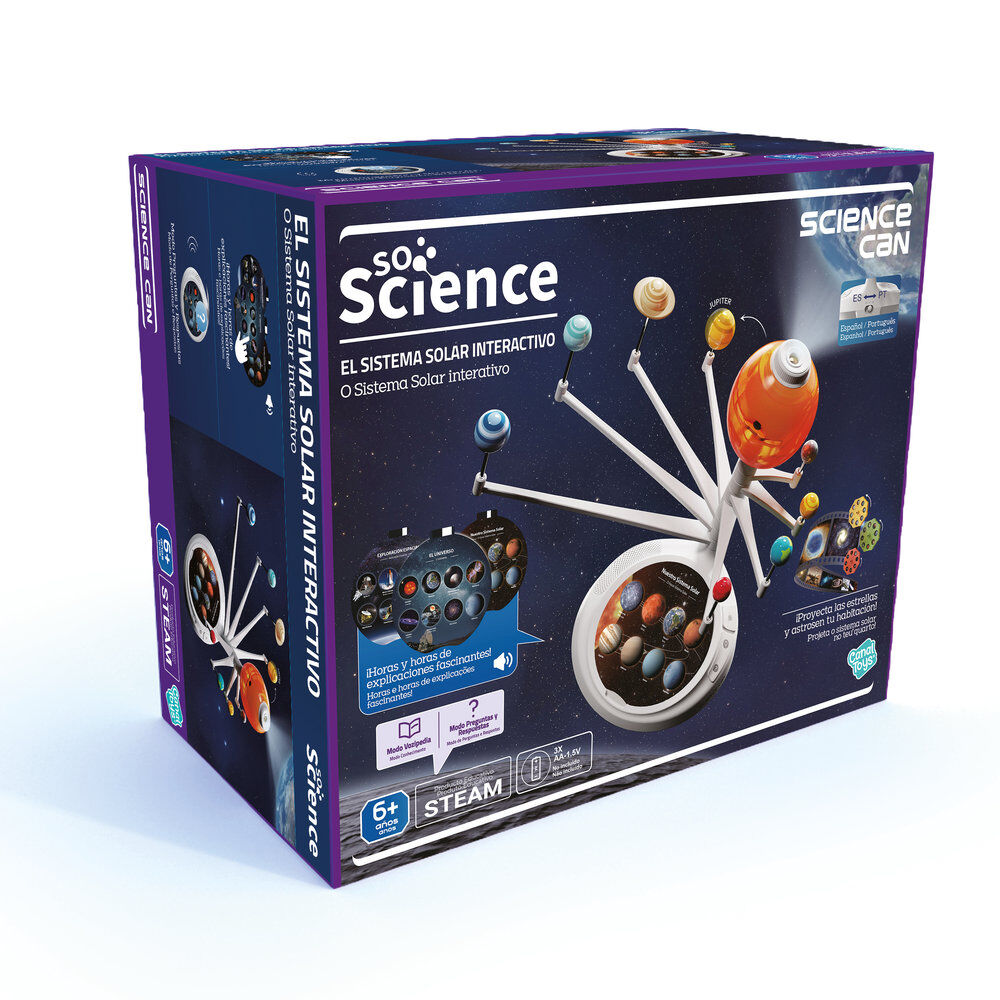 Proyector interactivo del sistema solar con modelo 3D y discos de proyección - 2