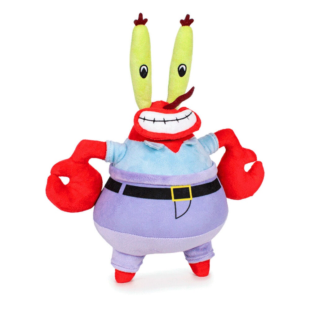 Peluche de Don Cangrejo de Bob Esponja con uniforme azul y lila