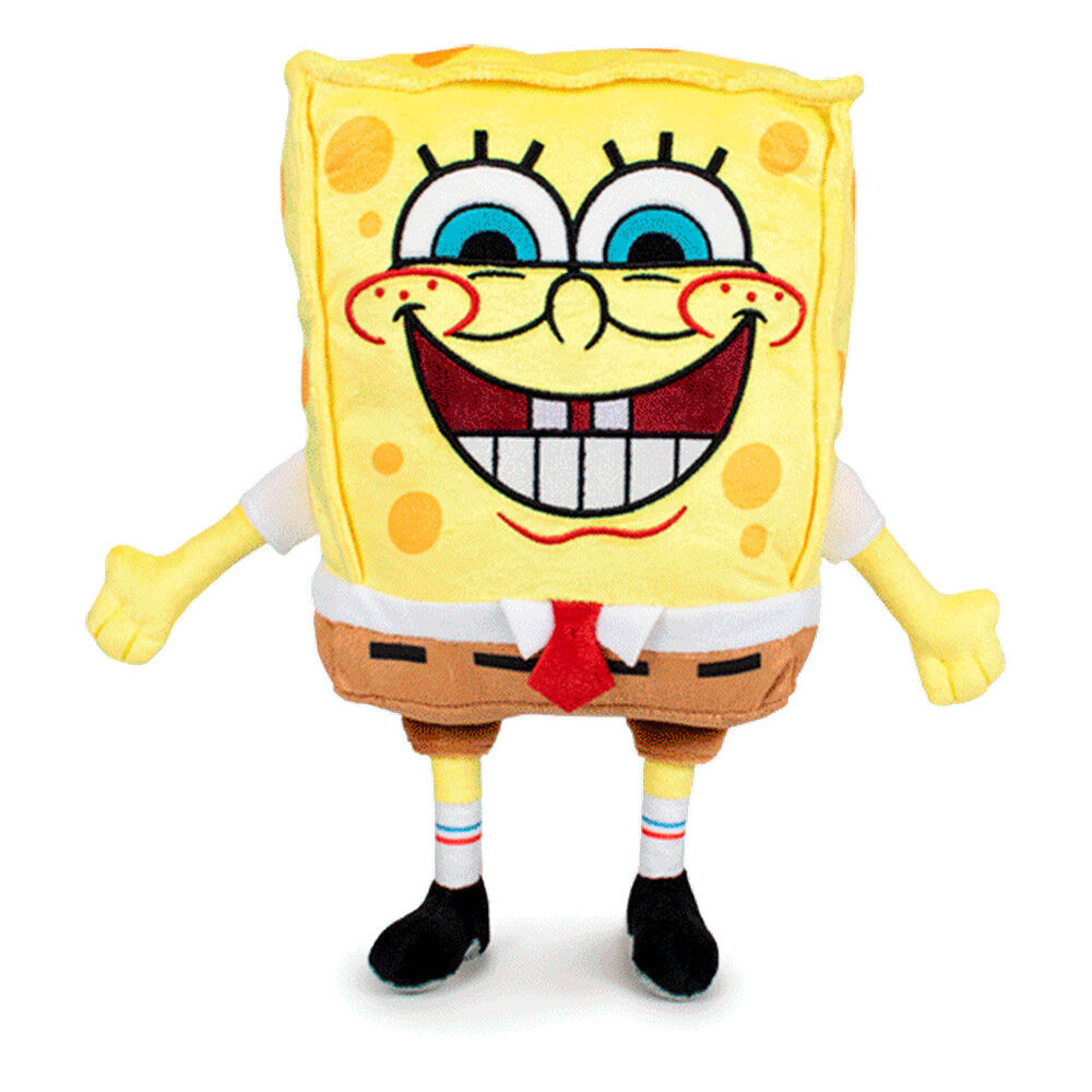 Peluche de Bob Esponja de 30 cm con camisa blanca y corbata roja
