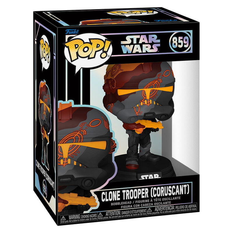 Figura Funko POP! Star Wars Clone Trooper Coruscant con bláster - 2