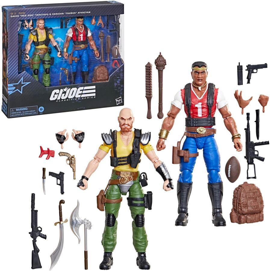 Set de figuras G.I. Joe Classified Series David Red Dog Taputapu y Varujan Taurus Ayvazyan - 3