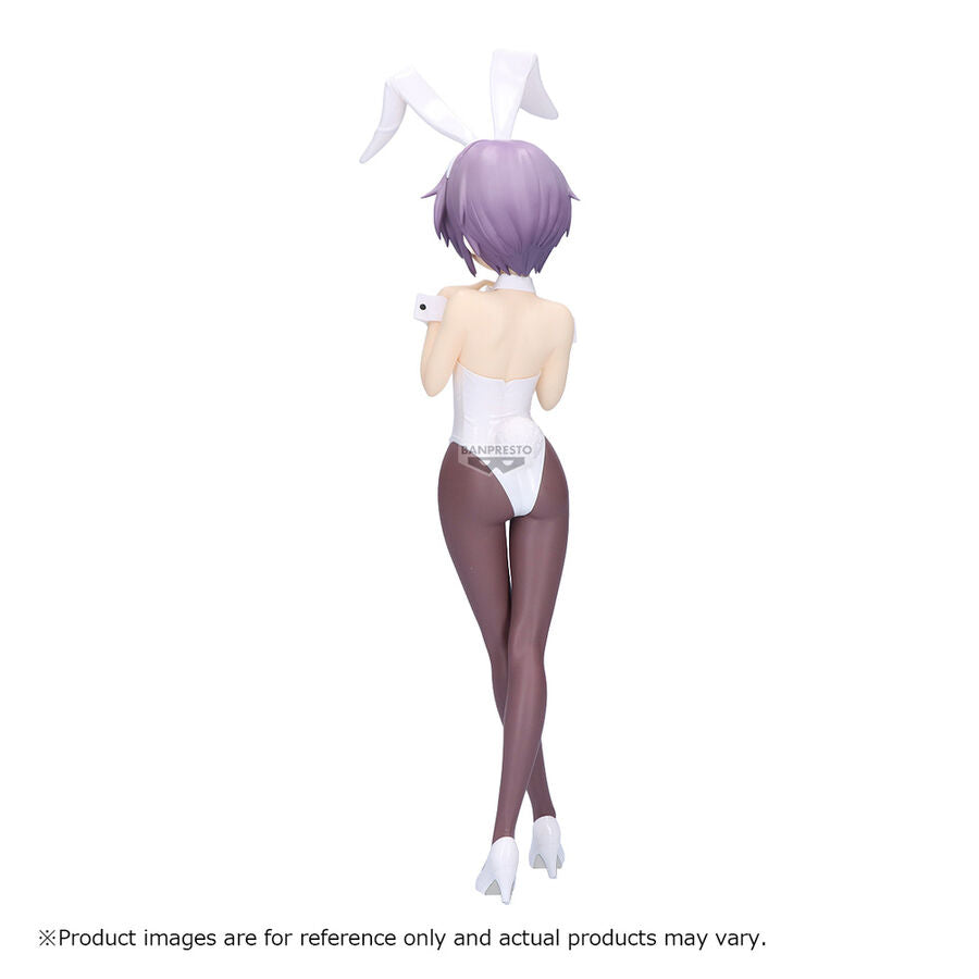 Figura Banpresto de Yuki Nagato con atuendo de conejita blanco y morado - 4