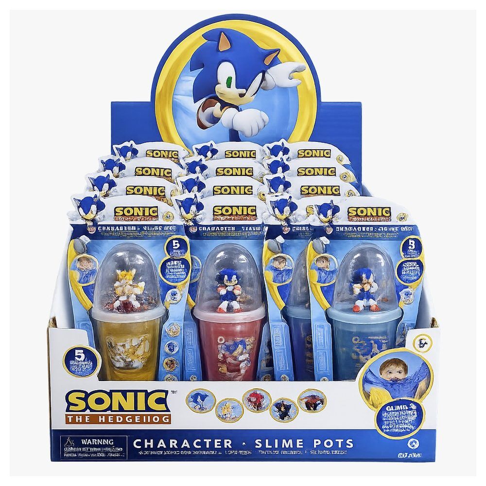 Botes de slime Sonic The Hedgehog con mini figuras 3D