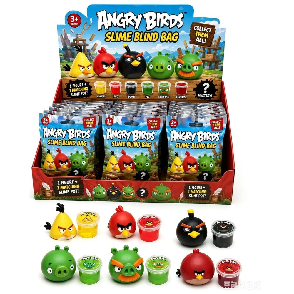Sobre sorpresa Angry Birds con figura y bote de slime