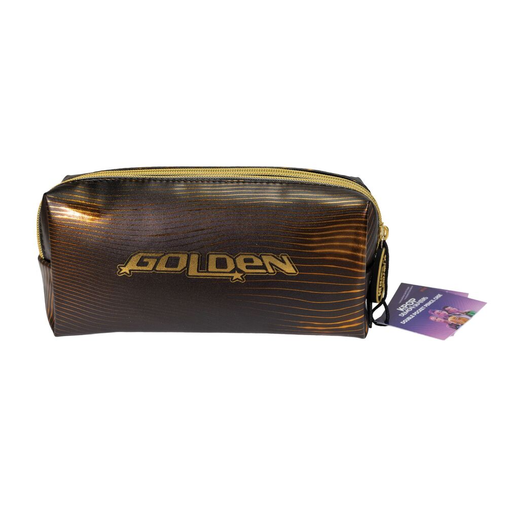 Portatodo Golden KPop Demon Hunters negro y dorado con tres personajes - 5
