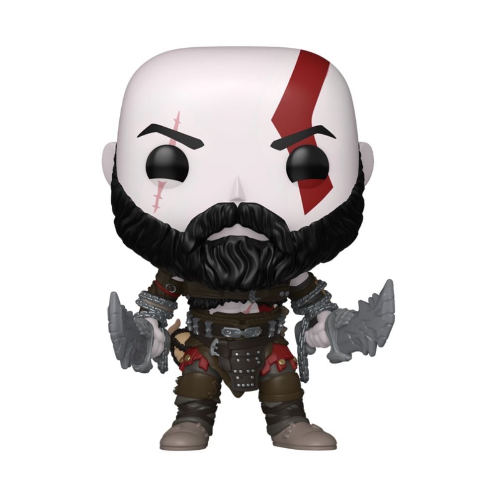 Figura Funko POP Games de Kratos con Blades de God of War Ragnarök en su caja - 2
