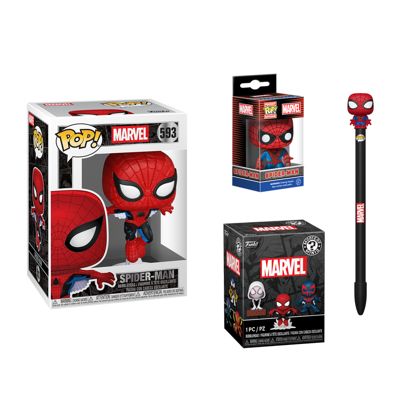 Bundle FUNKO Marvel Spider-Man con figura POP, llavero, Mystery Mini y bolígrafo - 2