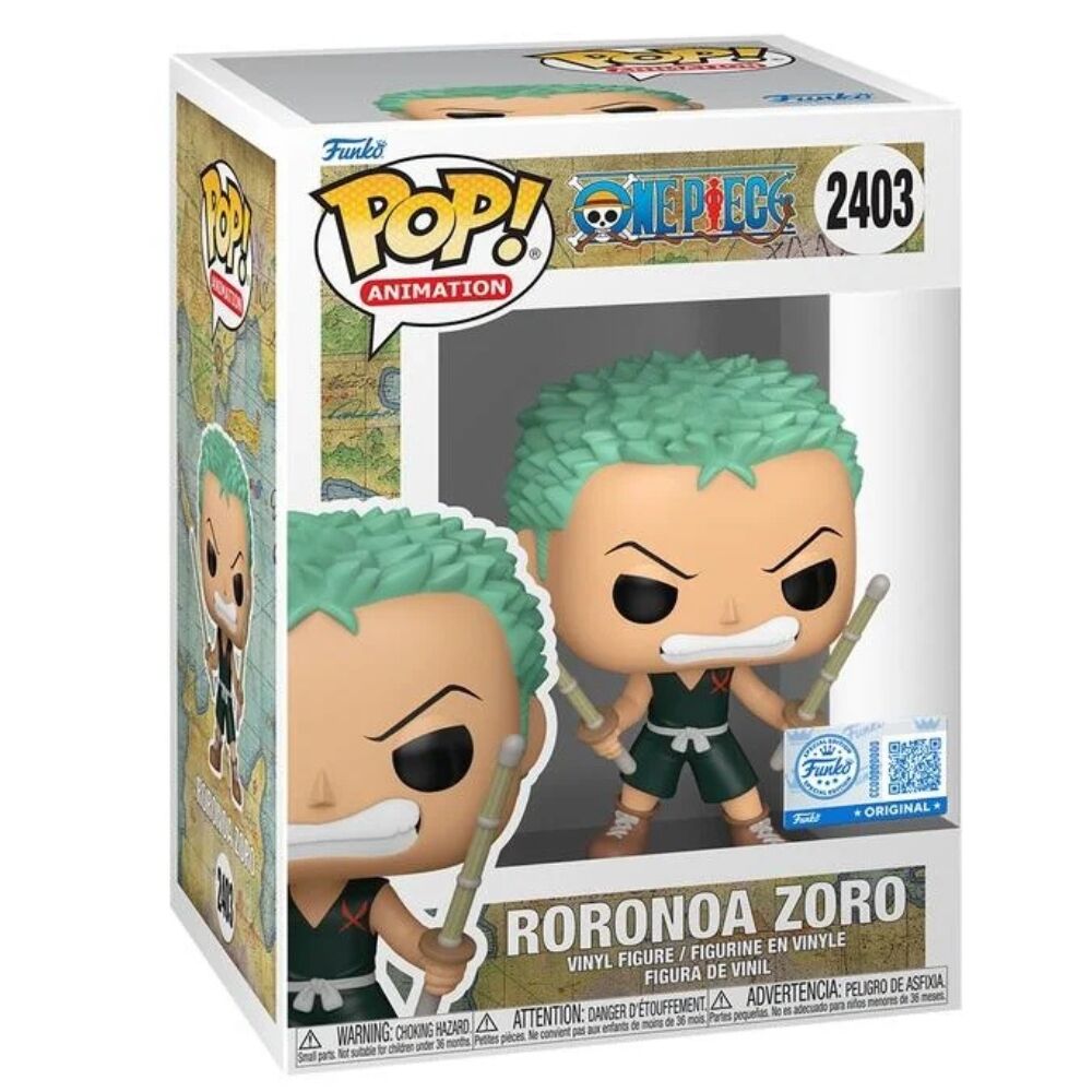 Figura Funko POP de Zoro de One Piece con dos espadas - 2