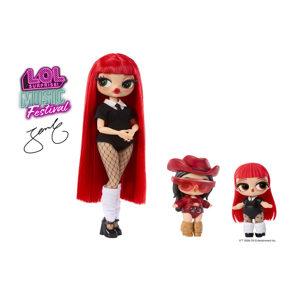 Muñeca Jennie Music Festival O.M.G. L.O.L. Surprise con pelo rojo - 8
