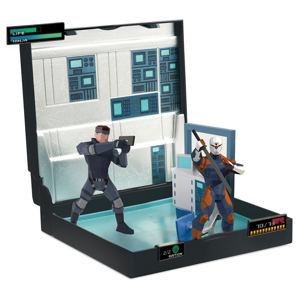 Diorama de Solid Snake frente a Cyborg Ninja de Metal Gear Solid - 3