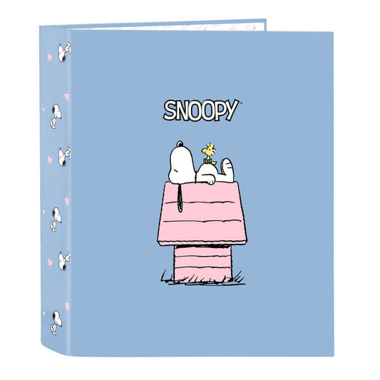 Carpeta azul Snoopy SAFTA con gomas y tres solapas - 2