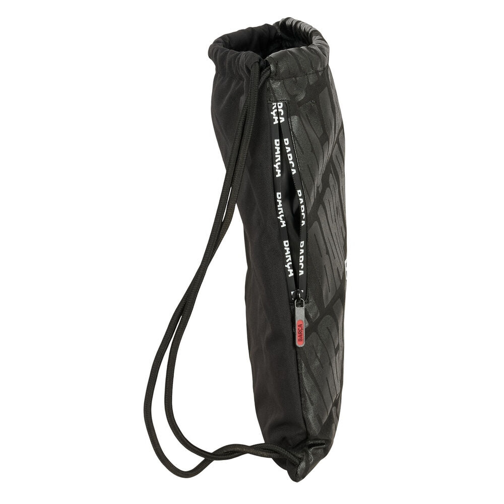 Saco mochila negro del F.C. Barcelona con escudo y cuerdas - 4
