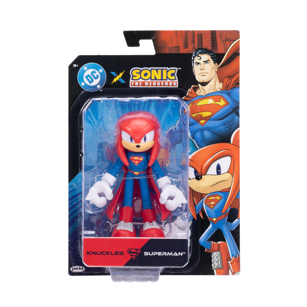 Figura articulada de Knuckles de Sonic x DC Comics con diseño de Superman - 4