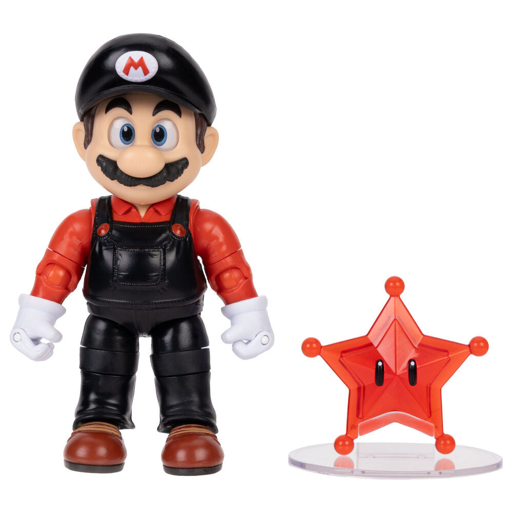 Figura articulada de Mario Volador con estrella naranja sobre base transparente - 4