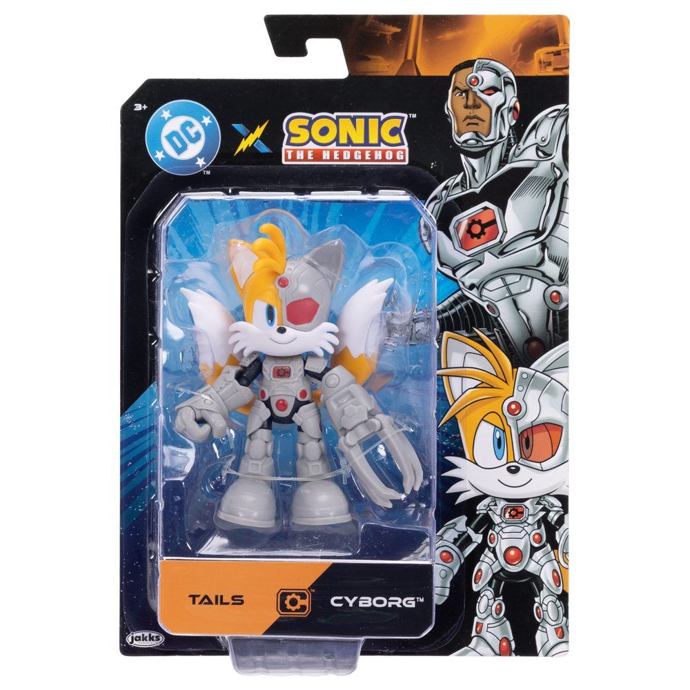 Figura articulada de Tails Sonic x DC Comics con armadura gris - 4