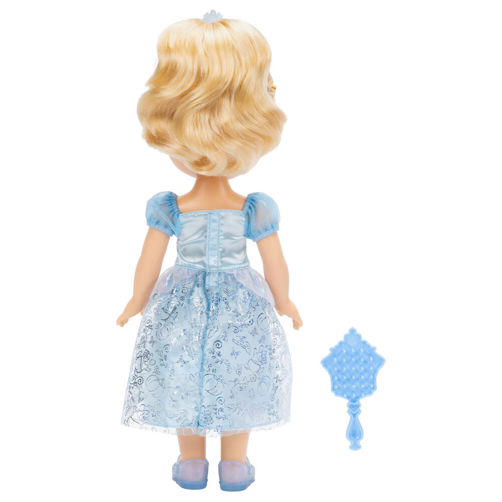 Muñeca Disney Cenicienta de 38 cm con vestido azul, tiara y cepillo - 5