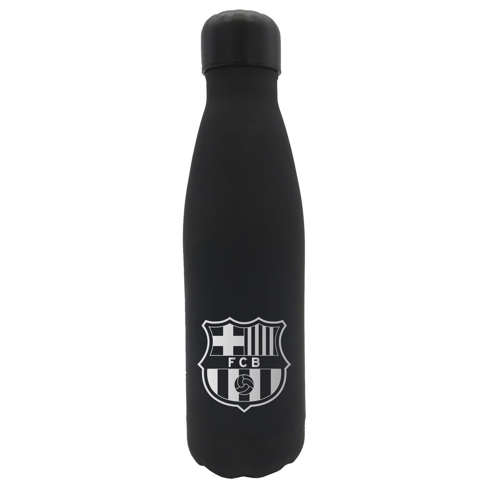 Botella negra de 500 ml con escudo del FC Barcelona