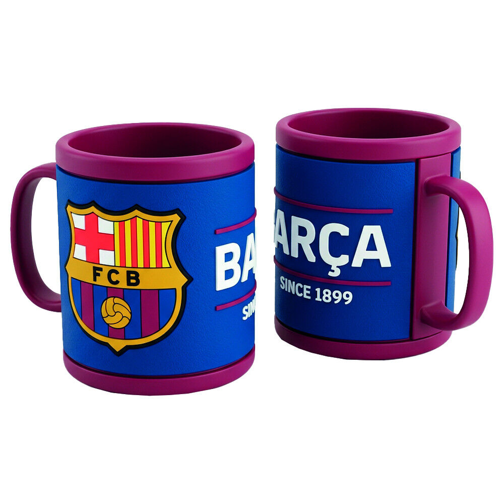 Taza 3D de goma azul y granate del FC Barcelona