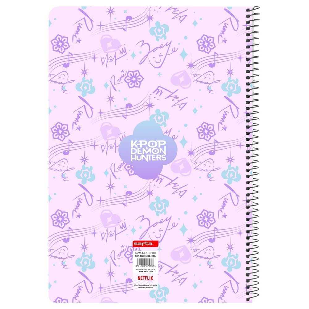 Cuaderno A5 KPop Demon Hunters Chibi con portada azul y lila - 2