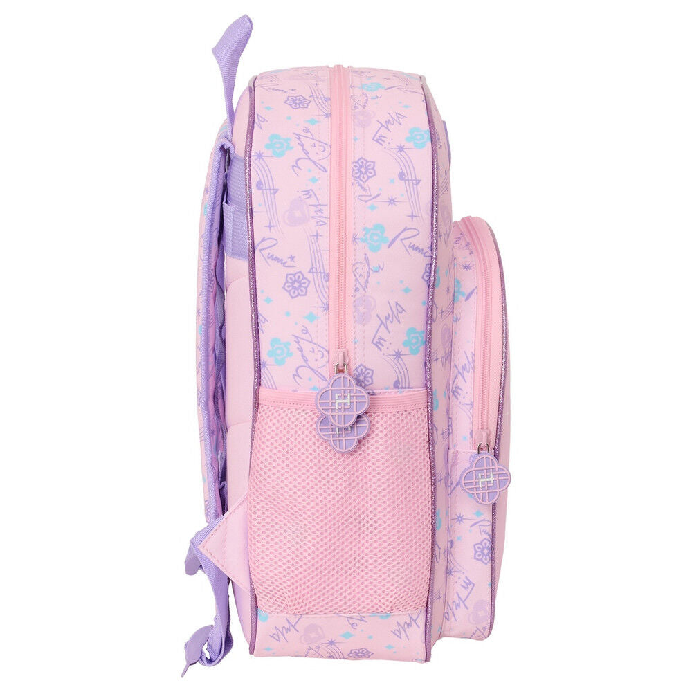 Mochila rosa y lila Chibi Kpop Demon Hunters de 38 cm - 3