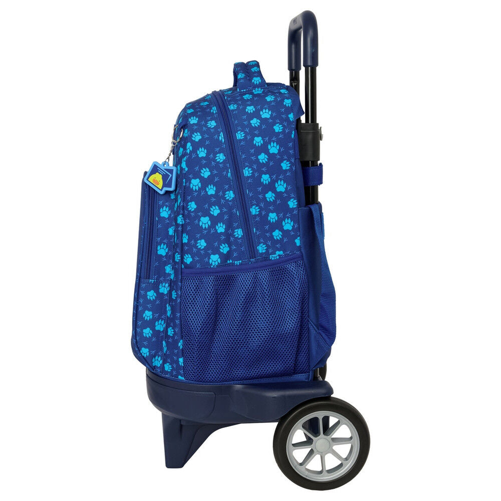 Trolley mochila azul Derpy de KPop Demon Hunters con carro SAFTA - 3