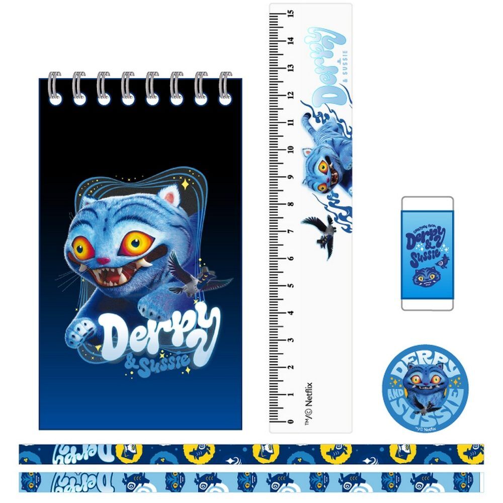 Portatodo transparente SAFTA de Derpy Kpop Demon Hunters con material escolar - 2