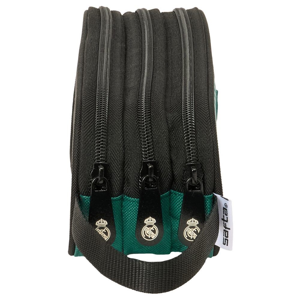 Portatodo triple Real Madrid SAFTA verde con tres cremalleras - 3
