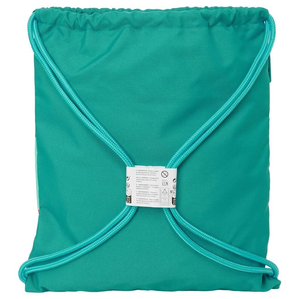 Saco turquesa del F.C. Barcelona con bolsillo lateral y cierre de cordones - 4
