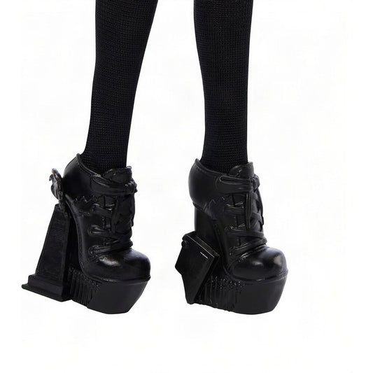 Muñeca Miércoles Addams Monster High con Thing y soporte - 4