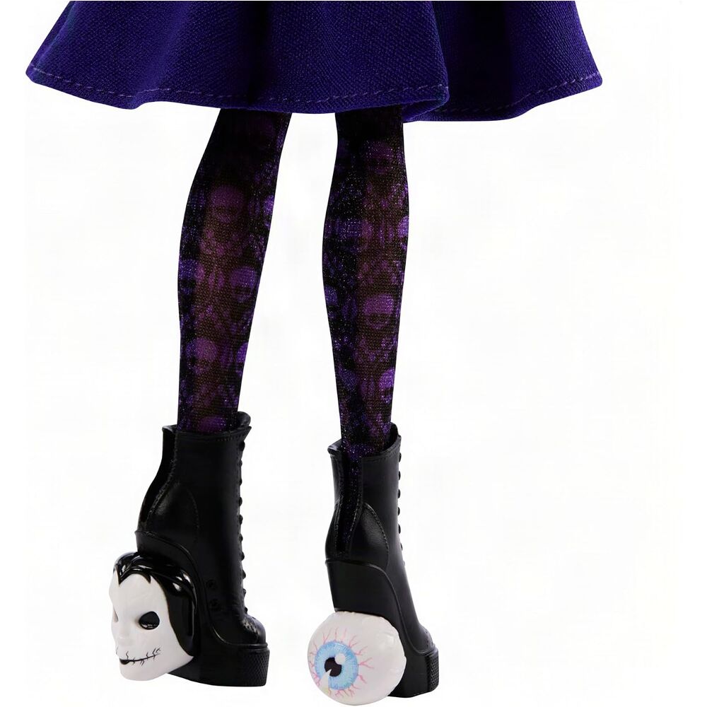 Muñeca Agnes DeMille de Wednesday con uniforme morado, bolso y soporte - 5