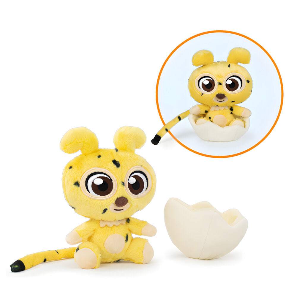 Peluche amarillo de Marsupilami asomando de un huevo blanco - 2