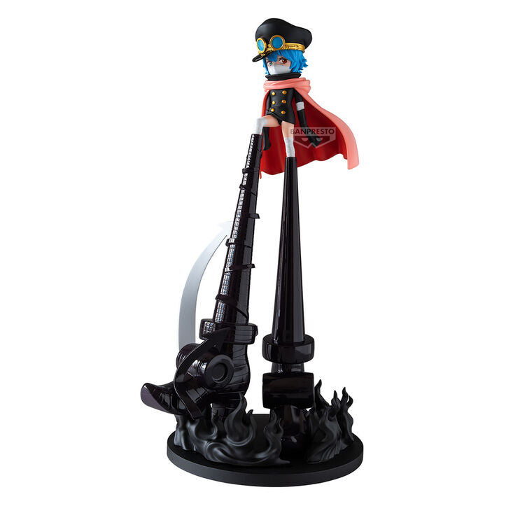 Figura Saint Gunko WCF Special de One Piece con capa roja y base negra