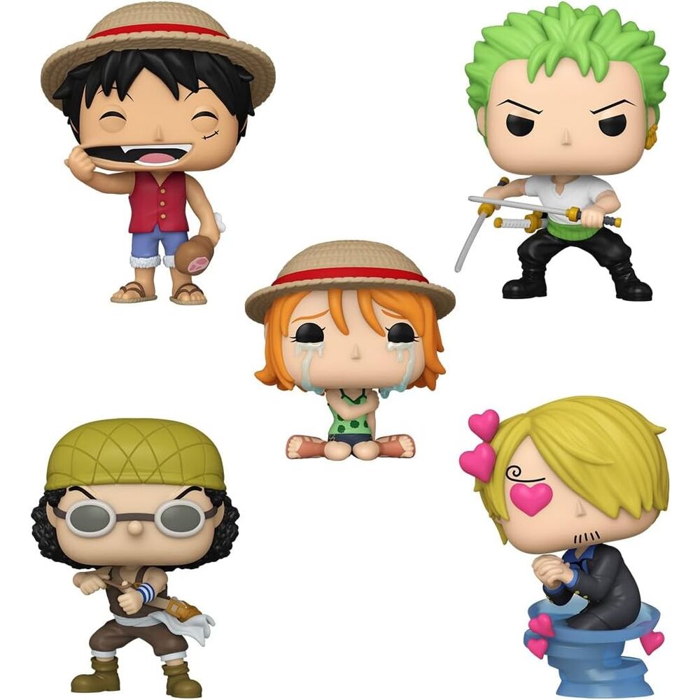 Blister Funko POP! de One Piece con figuras de Luffy, Zoro, Nami, Usopp y Sanji - 2