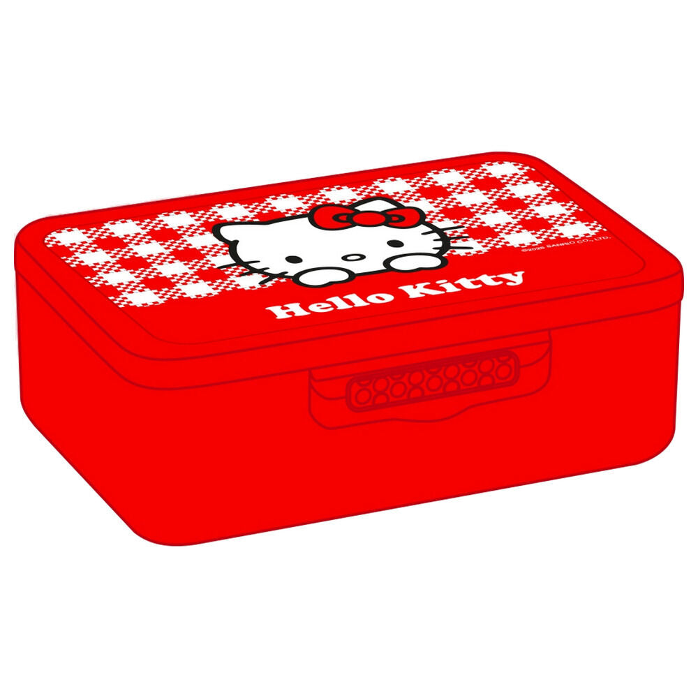 Fiambrera sandwichera roja Hello Kitty de 850 ml