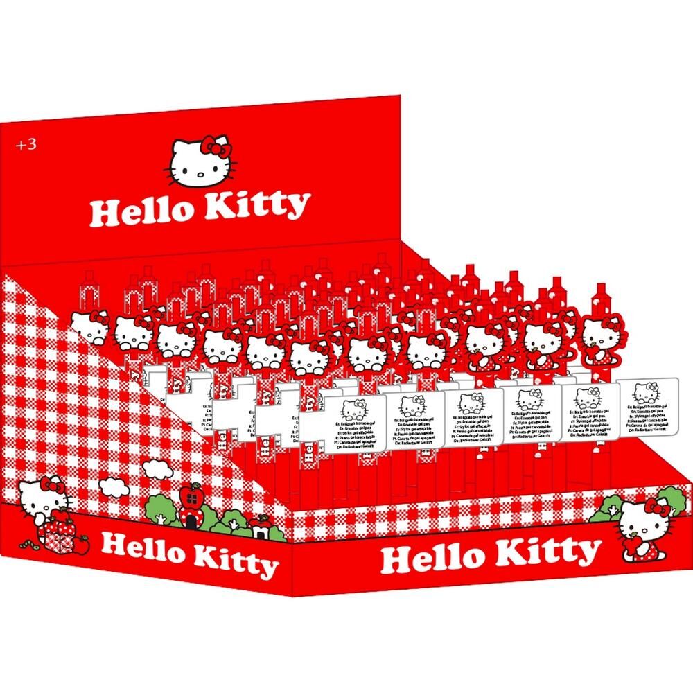 Bolígrafos borrables Hello Kitty SAFTA surtidos en rojo y blanco