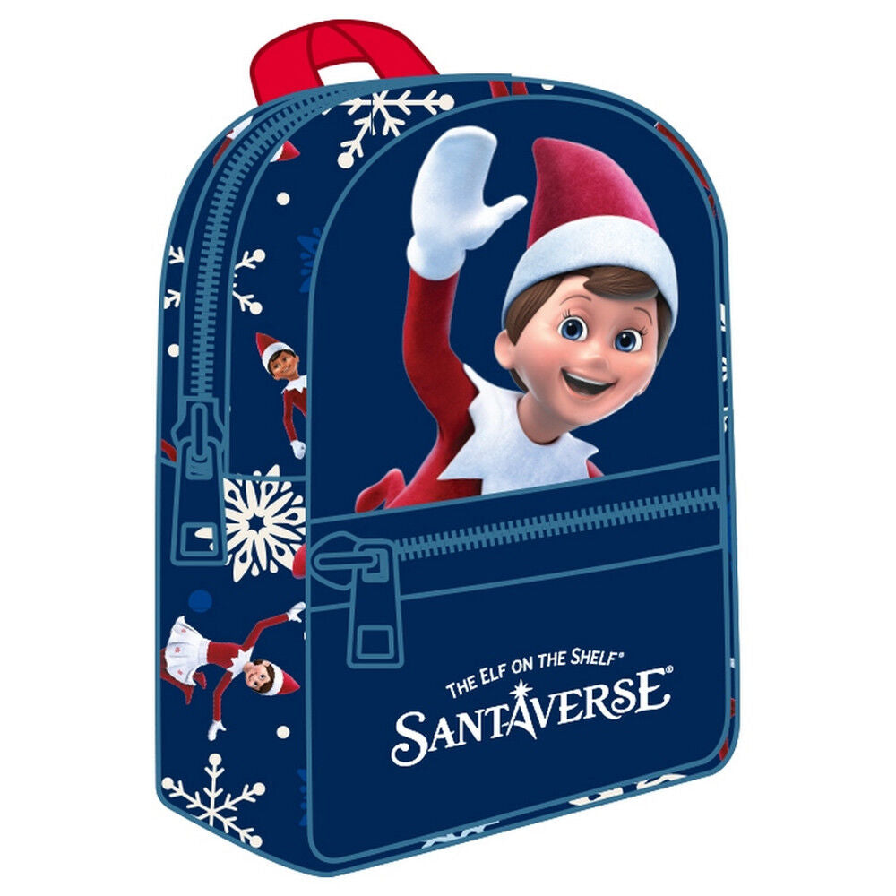 Monedero mochila azul Elf On The Shelf con bolsillo frontal