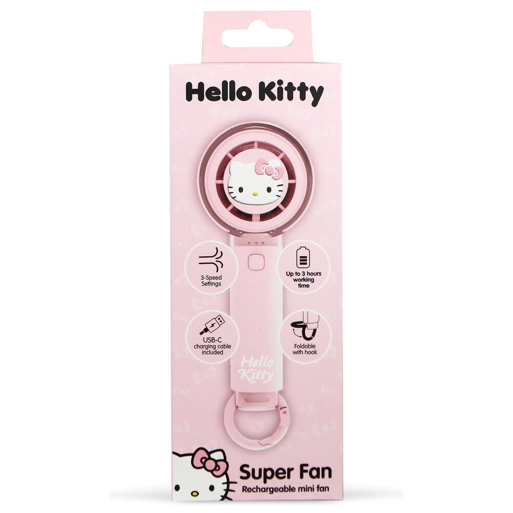 Mini ventilador de mano rosa Hello Kitty - 11